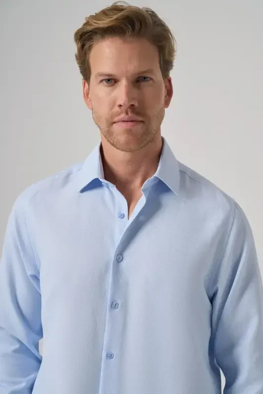 Modazone Men A. BLUE Trend Dynamic Fit Hard Collar Shirt - 3