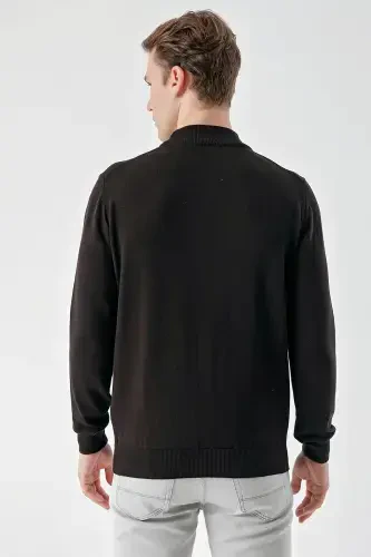 Modazone Men Black Basic Half Turtleneck Dynamic Fit Comfort Fit Knitted Sweater - 6