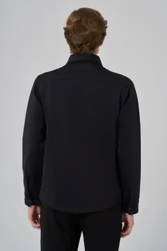 Modazone Men Black Polyamide Snap Fastening Worker Jacket - 5