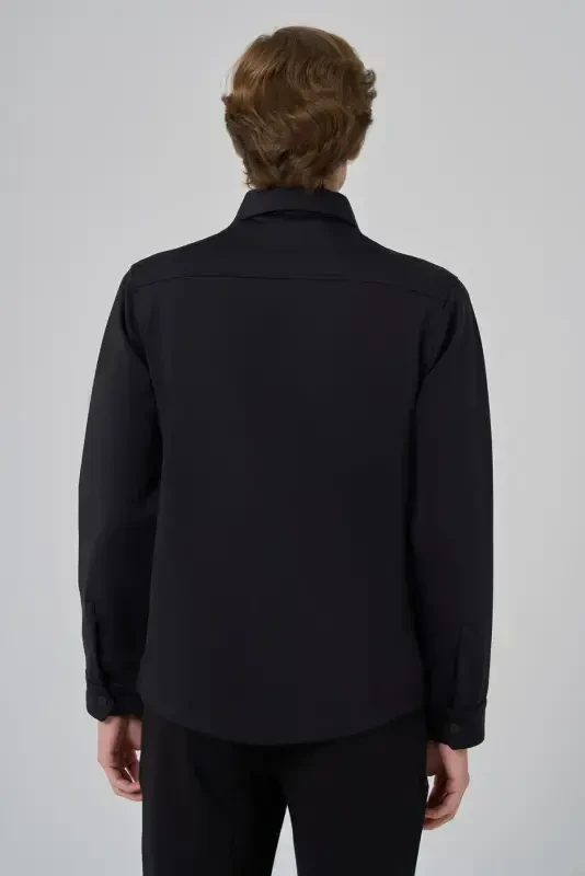 Modazone Men Black Polyamide Snap Fastening Worker Jacket - 5