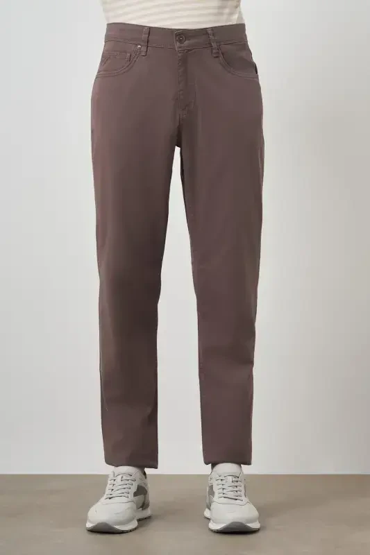 Modazone Men BROWN Cotton 5 Pocket Dynamic Fit Jean Denim Pants - 1