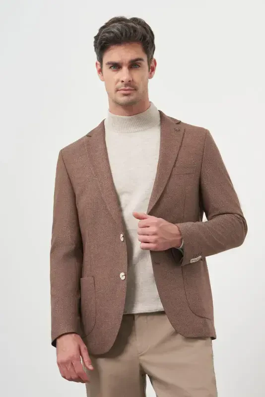 Modazone Men BROWN Woven Slim Fit Spread Collar Jacket - 2