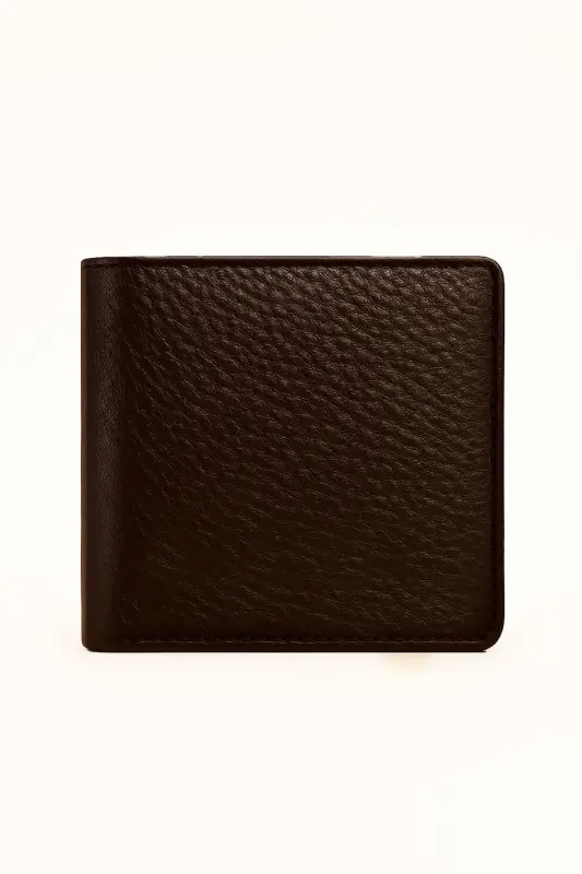 Modazone Men COFFEE 100% Leather Magnetic Wallet - 3