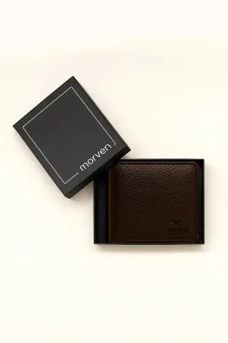 Modazone Men COFFEE 100% Leather Magnetic Wallet - 4