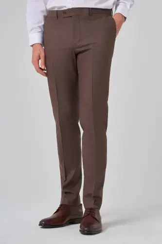 Modazone Men COFFEE Classic Slim Fit Slim Fit Pants 