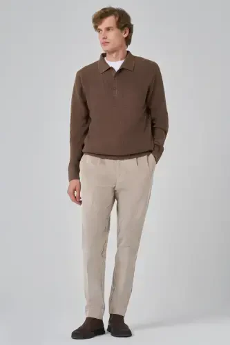 Modazone Men COFFEE Trend Polo Neck Dynamic Fit Comfort Fit Knitwear - 4