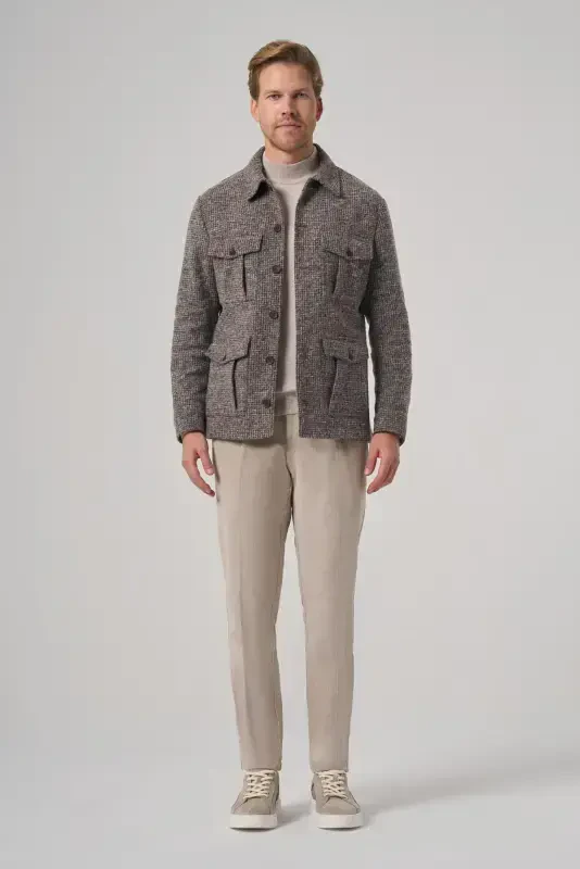 Modazone Men COFFEE Trendy Wool Dynamic Fit Shirt Jacket - 4