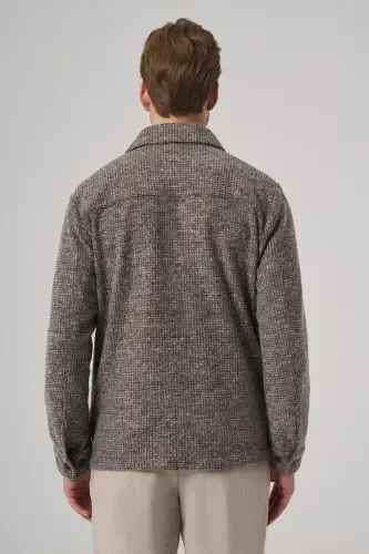 Modazone Men COFFEE Trendy Wool Dynamic Fit Shirt Jacket - 5