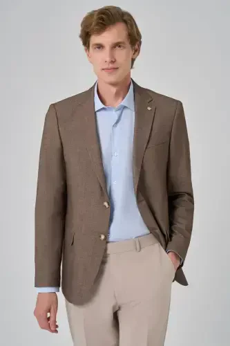 Modazone Men COFFEE Wool Dynamic Fit Comfort Fit Jacket - MORVEN (1)