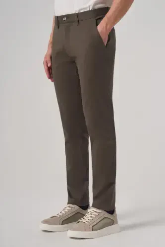 Modazone Men Khaki Cotton Trend Slim Fit Chino Trousers - 2