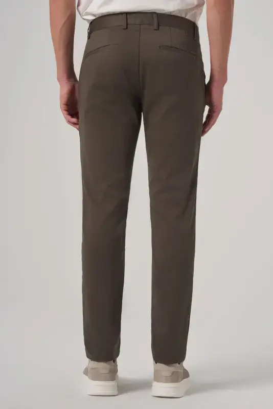 Modazone Men Khaki Cotton Trend Slim Fit Chino Trousers - 5