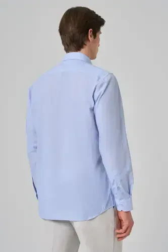 Modazone Men L. BLUE Trend Regular Fit Shirt - 5
