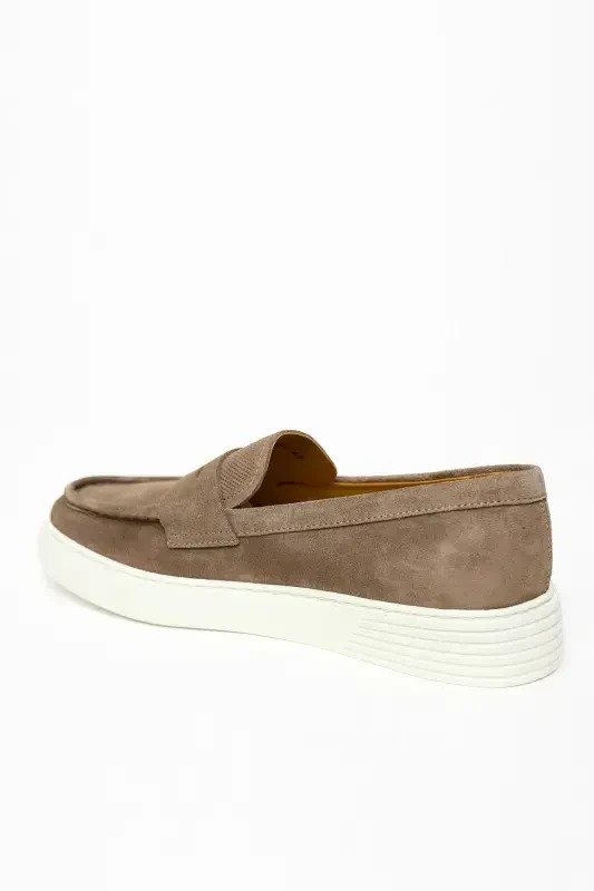 Modazone Men LIGHT BROWN Summer Casual Eva Sole Suede Shoes - 4