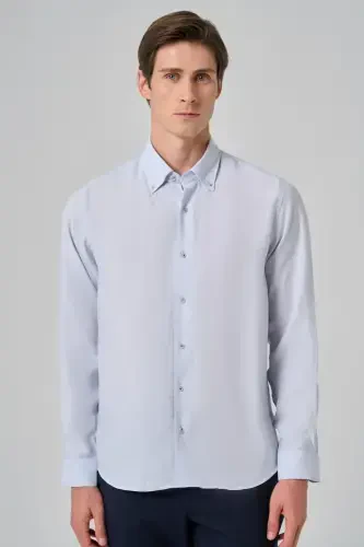 Modazone Men's A. BLUE Dynamic Fit Button-Down Collar Modal Shirt - 1