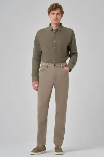 Modazone Men's Beige Denim 5 Pocket Dynamic Fit Jean Jeans - 3