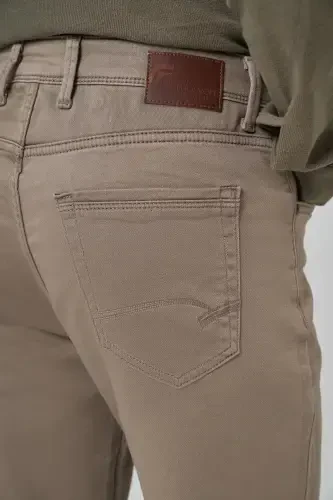 Modazone Men's Beige Denim 5 Pocket Dynamic Fit Jean Jeans - 5