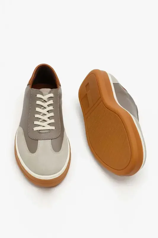 Modazone Men's Beige Seasonal Casual Leather Shoes - 3