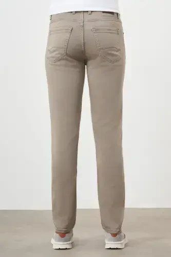 Modazone Men's Beige Seasonal Cotton 5 Pocket Dynamic Fit Jean Pants - 3