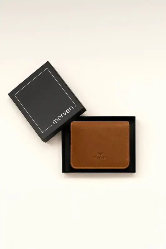 Modazone Men's Black 100% Leather Wallet Cardholder - 4