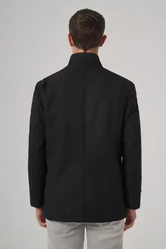 Modazone Men's Black Aston Snap Fastening Side Pocket Dynamic Fit Relaxed Fit Jacket - 5