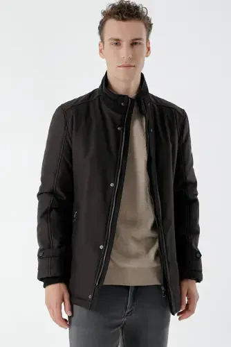 Modazone Men's Black Aston Snap Fastening Side Pocket Dynamic Fit Relaxed Fit Jacket - 7