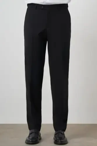 Modazone Men's Black Basic Dynamic Fit Trousers - MORVEN (1)