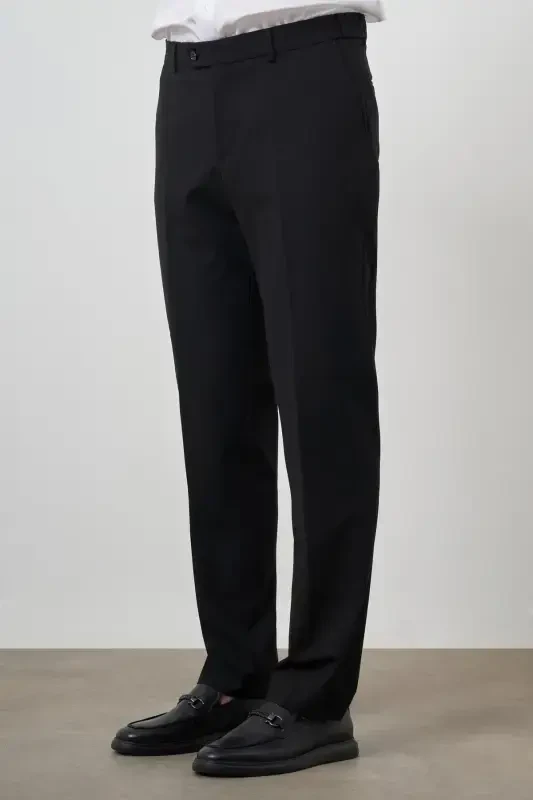 Modazone Men's Black Basic Dynamic Fit Trousers - 4