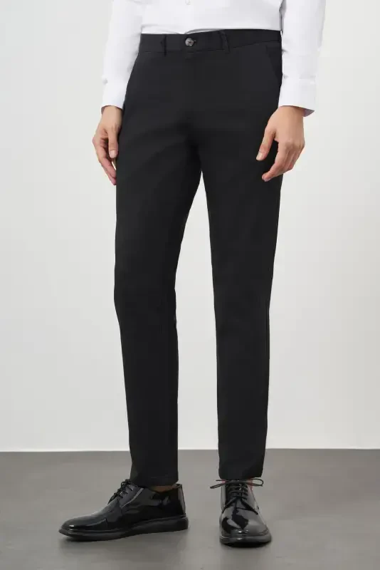 Modazone Men's Black Chino Dynamic Fit Trousers - 4
