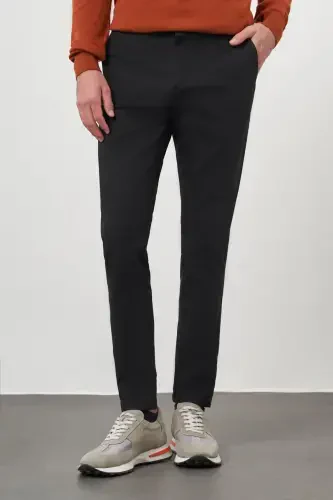 Modazone Men's Black Chino Slim Fit Trousers - 4