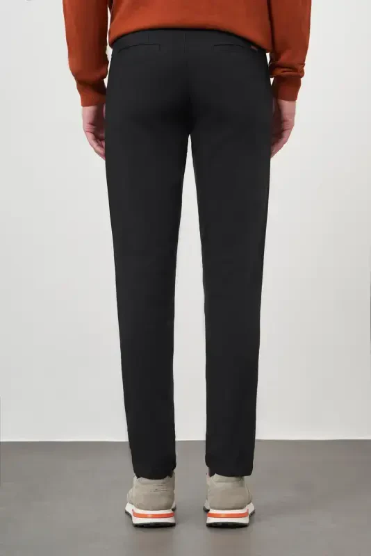 Modazone Men's Black Chino Slim Fit Trousers - 5
