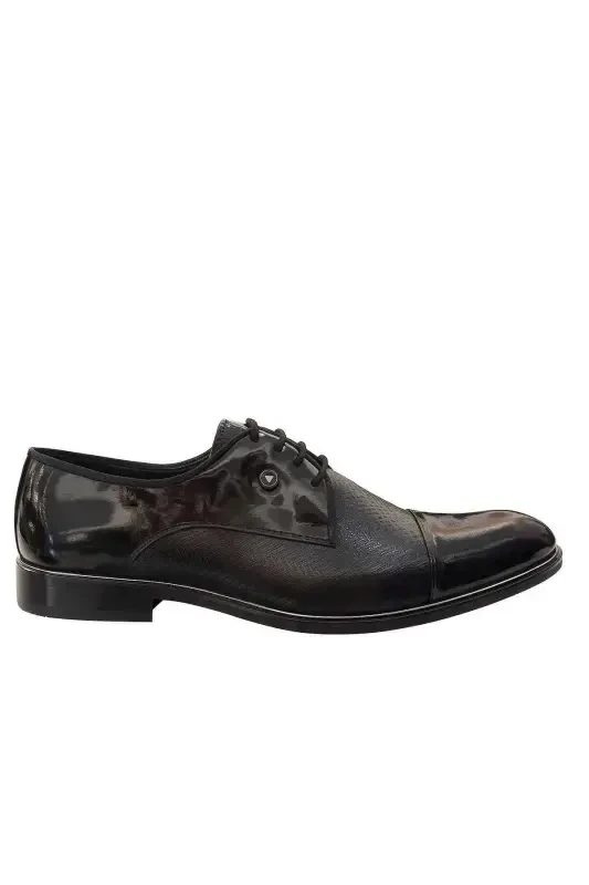 Modazone Men's Black Classic Patent Leather Neolite Sole Shoes - MORVEN