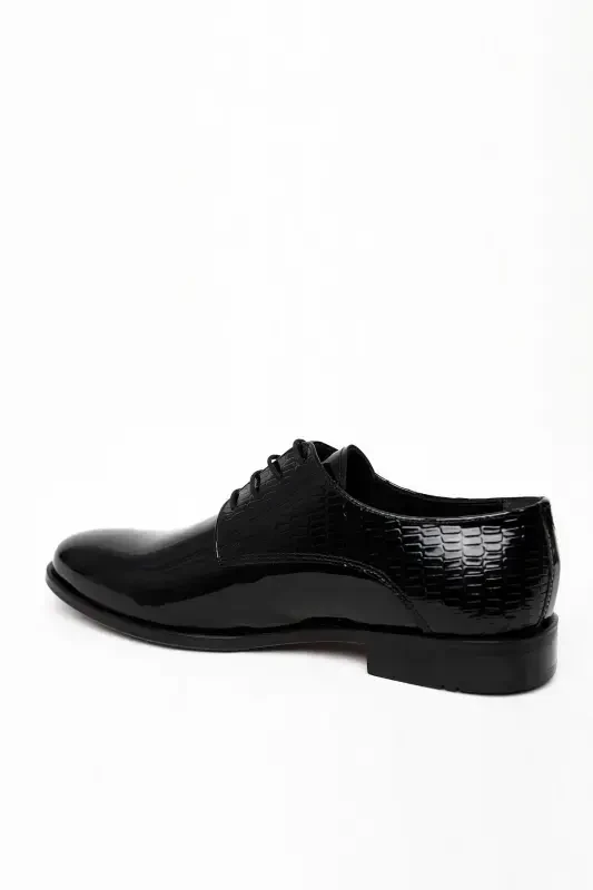 Modazone Men's Black Classic Patent Leather Neolite Sole Shoes - 4