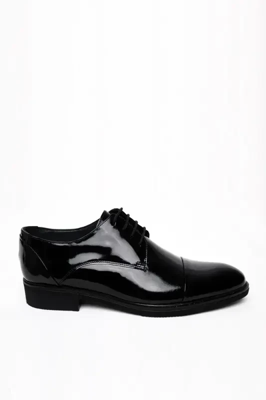 Modazone Men's Black Classic Patent Leather Neolite Sole Shoes - 2