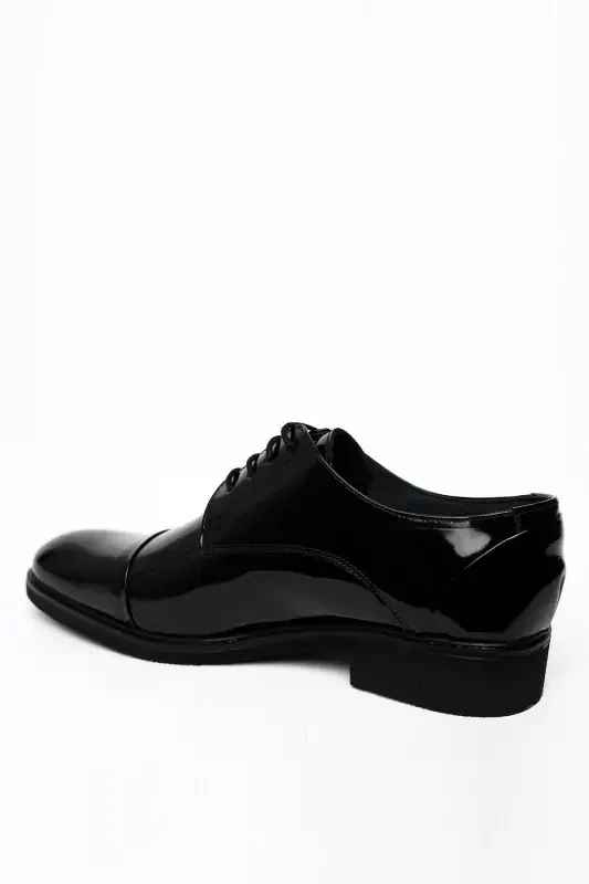 Modazone Men's Black Classic Patent Leather Neolite Sole Shoes - 4