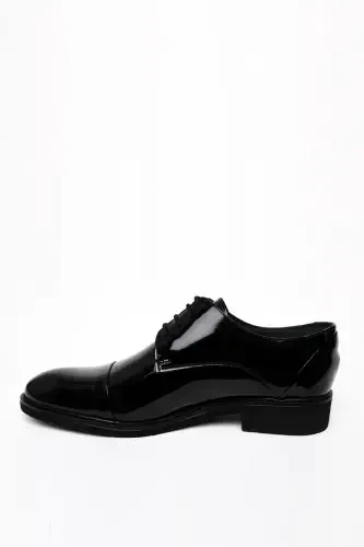 Modazone Men's Black Classic Patent Leather Neolite Sole Shoes - 5