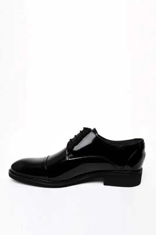 Modazone Men's Black Classic Patent Leather Neolite Sole Shoes - 5