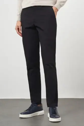 Modazone Men's Black Cotton Side Pocket Slim Fit Chino Pants - 3