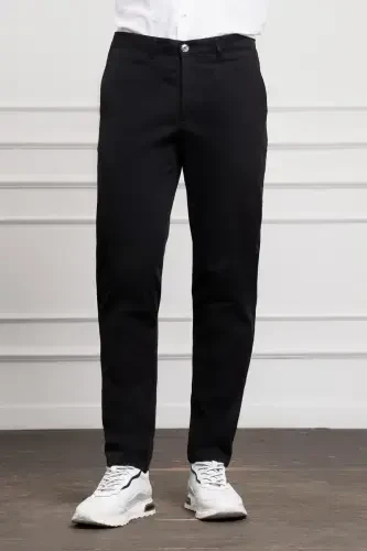 Modazone Men's Black Dynamic Fit Chino Pants 