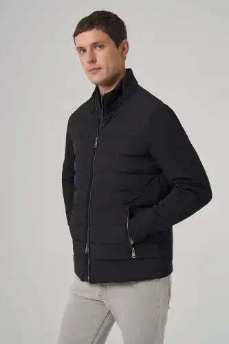 Modazone Men's Black Polyamide Short Padded Jacket - MORVEN (1)