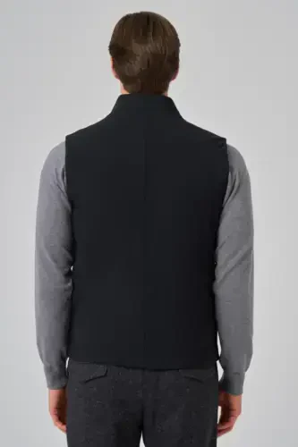 Modazone Men's Black Polyamide Sports Hidden Pocket Zipper Vest - 5