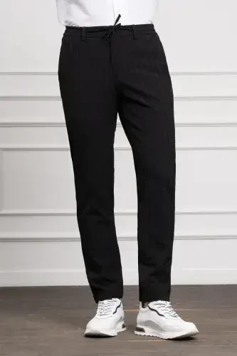 Modazone Men's Black Polyviscose Jogger Dynamic Fit Relaxed Fit Pants - MORVEN (1)