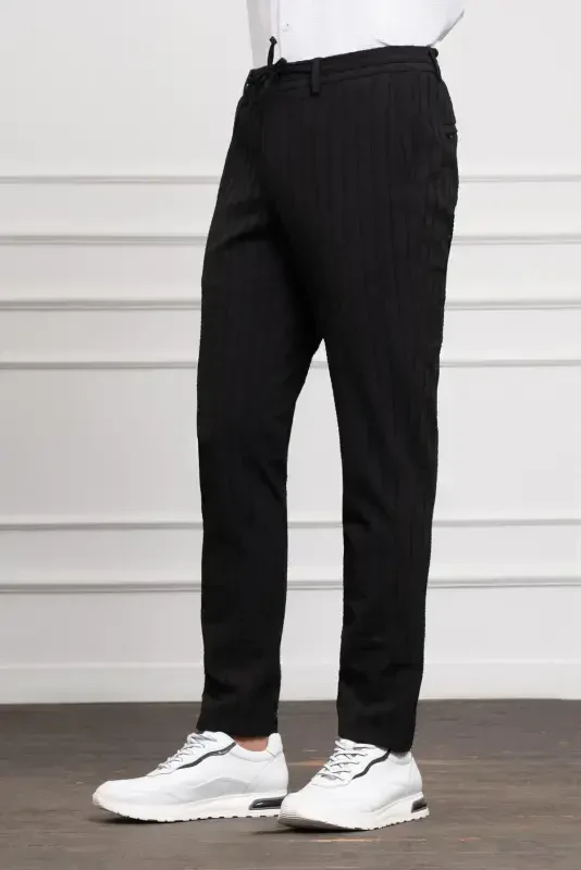 Modazone Men's Black Polyviscose Jogger Dynamic Fit Relaxed Fit Pants - 3