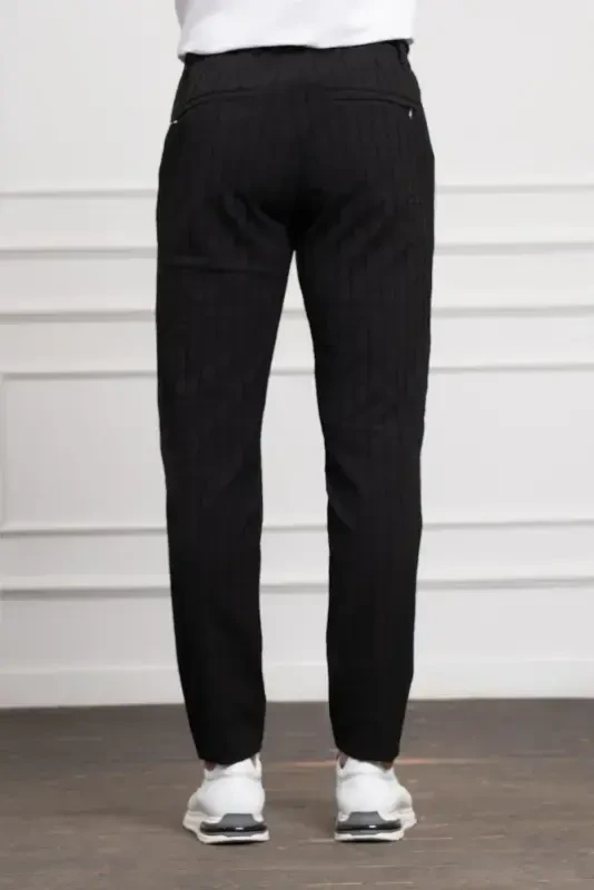 Modazone Men's Black Polyviscose Jogger Dynamic Fit Relaxed Fit Pants - 4