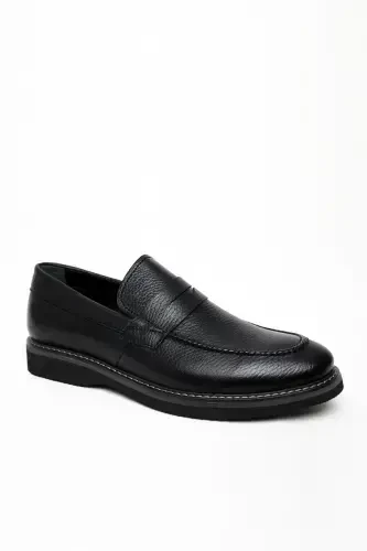 Modazone Men's Black Seasonal Aniline Eva Sole Shoe 