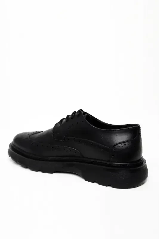 Modazone Men's Black Seasonal Casual Aniline Leather Shoes - 4