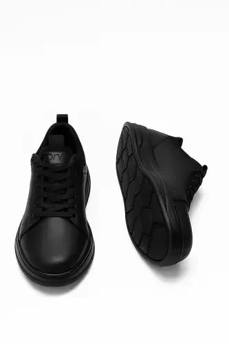 Modazone Men's Black Seasonal Casual Leather Shoe - 3