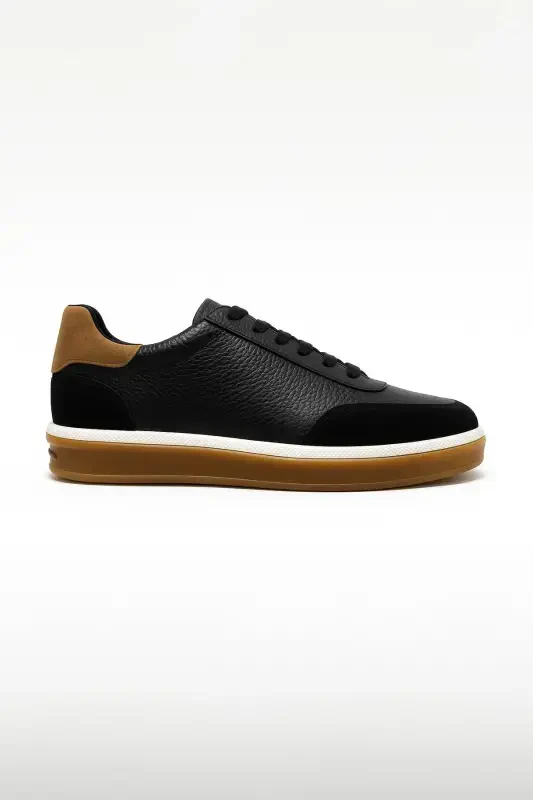 Modazone Men's Black Seasonal Casual Leather Shoes - MORVEN