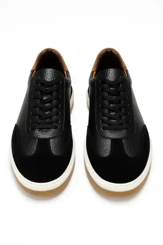 Modazone Men's Black Seasonal Casual Leather Shoes - MORVEN (1)