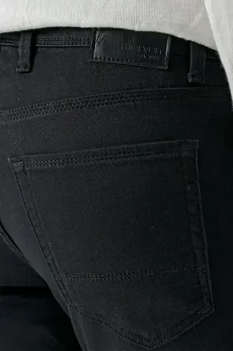 Modazone Men's Black Seasonal Cotton 5 Pocket Slim Fit Jean Pants - 4
