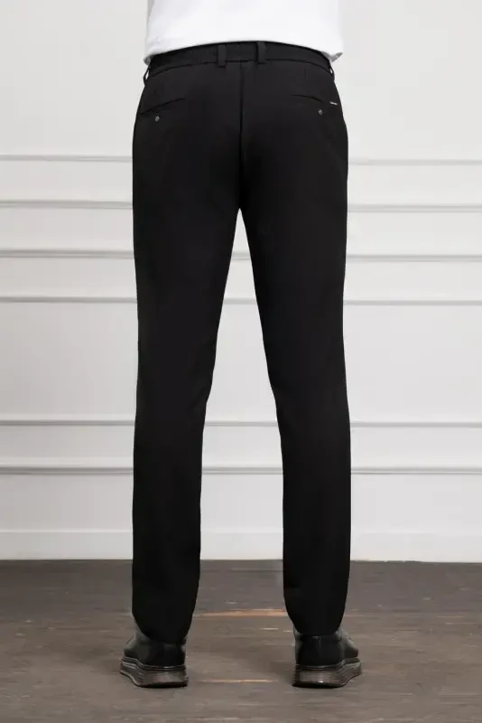 Modazone Men's Black Slim Fit Skinny Drawstring Jogger Pants - 3